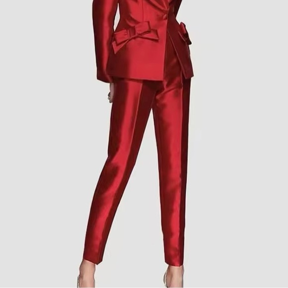 NEW WOMEN’S TWO-PIECE BOW BLAZER SUIT SET - Picture 4 of 4